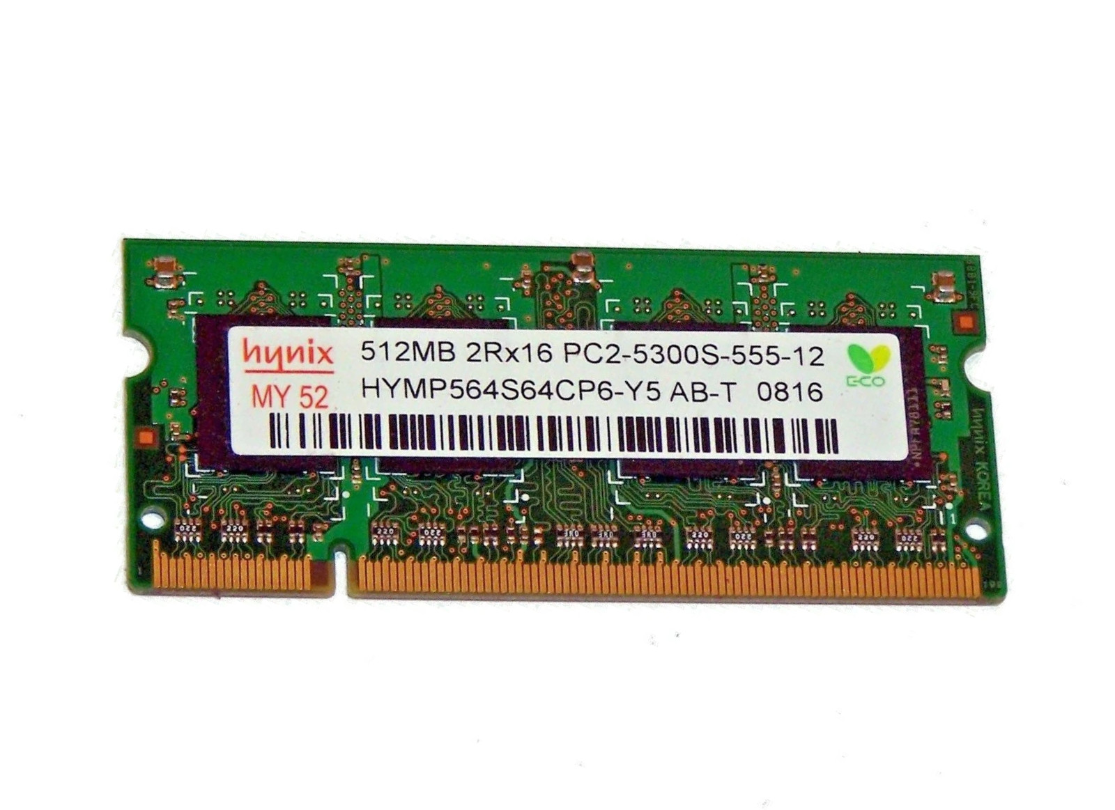 Hynix PC2-5300 512MB SODIMM 667 MHz DDR2 Laptop Memory HYMP564S64CP6-Y5 (B1)