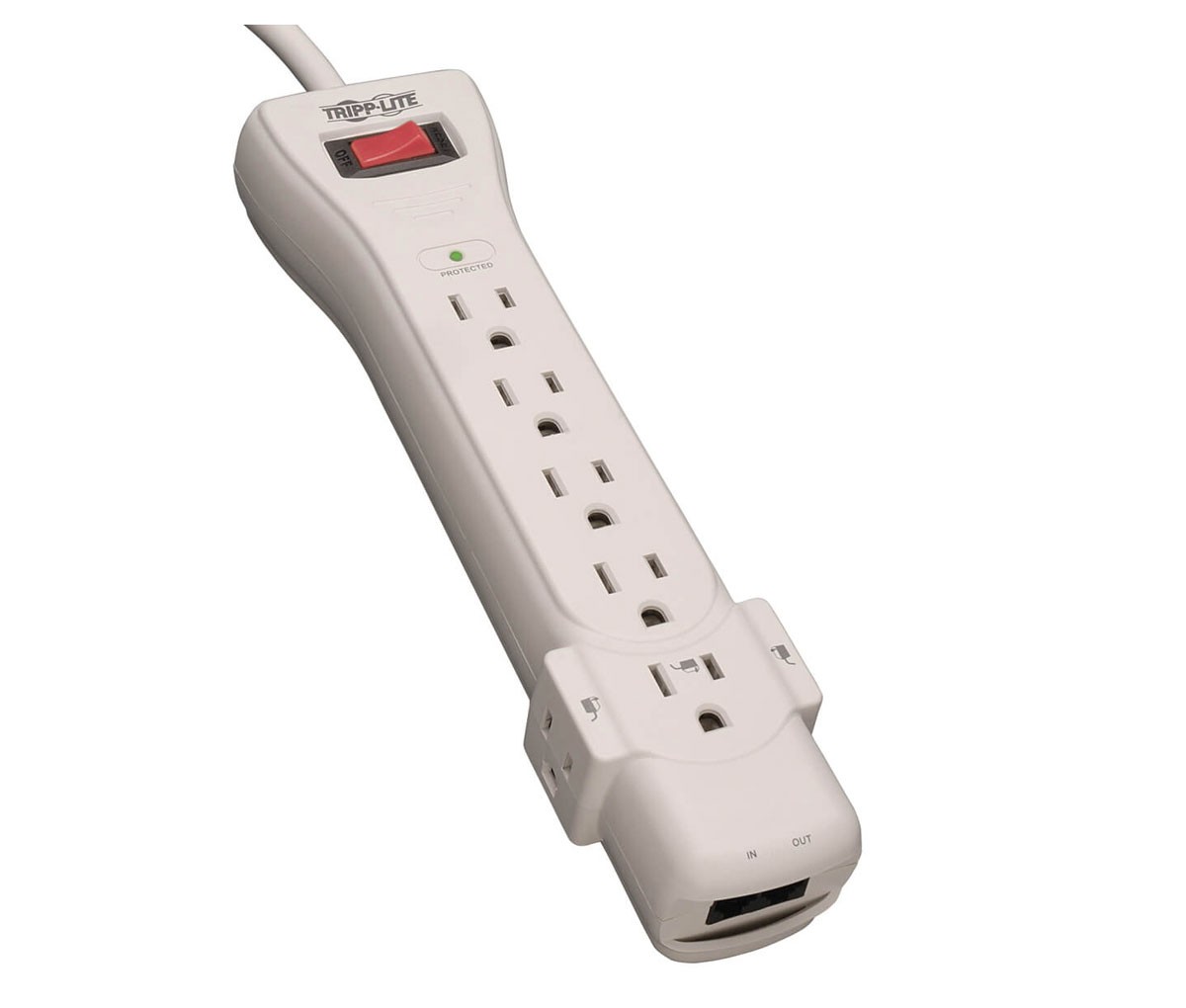 TRIPP LITE Protect It SUPER6TEL 7-Outlets Surge Suppressor - 1.80 kVA - 1080 J