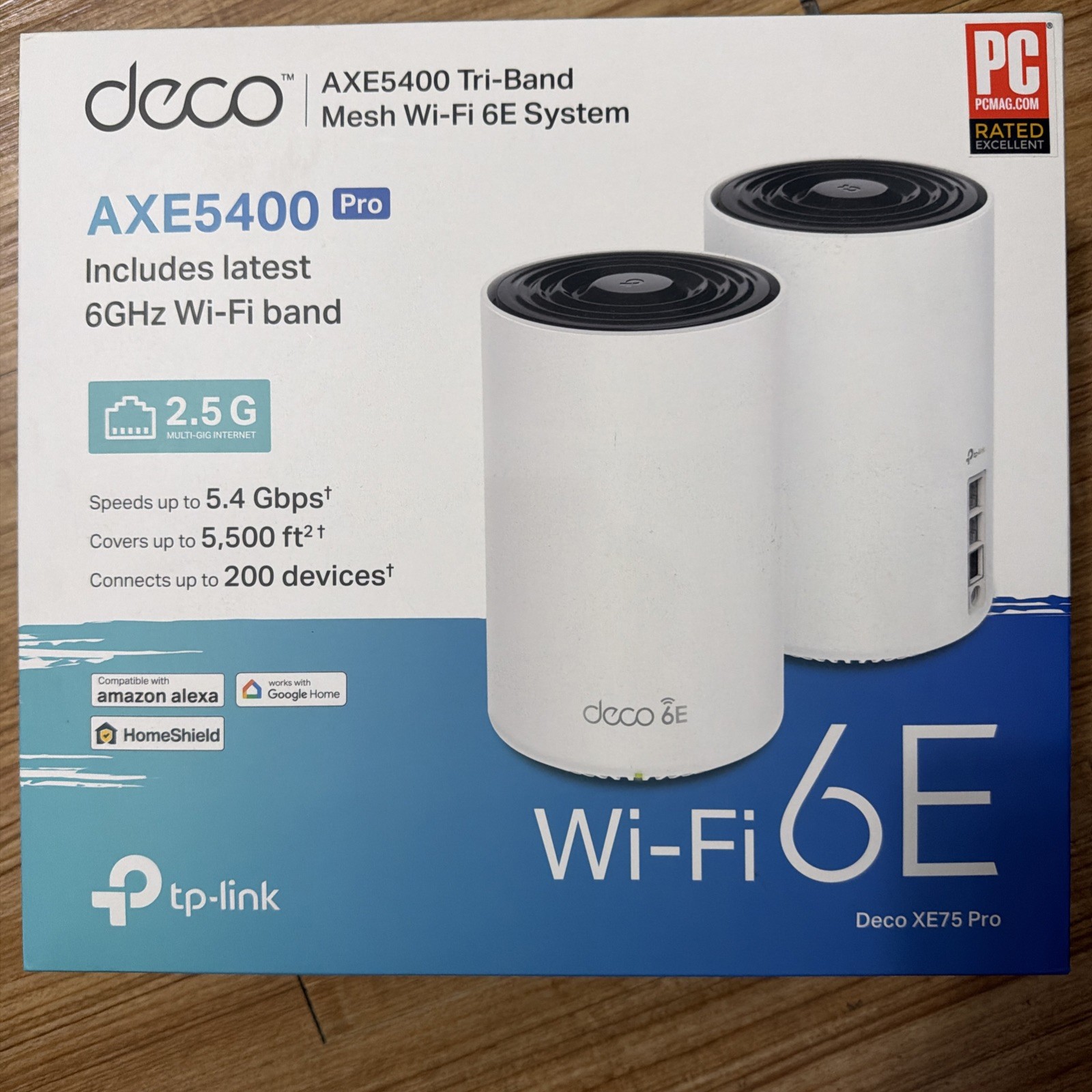 TP-Link Deco AXE5400 Tri-Band WiFi 6E Mesh System (Deco XE75 Pro) - 2.5G WAN/LAN
