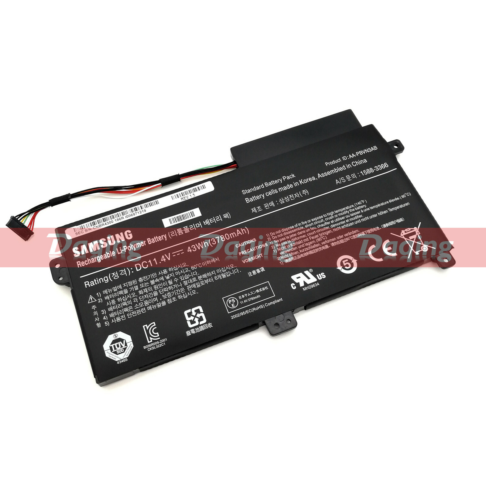 Original 43Wh AA-PBVN3AB Battery for Samsung NP370R4E NP370R5E NP510R5E 450R5V