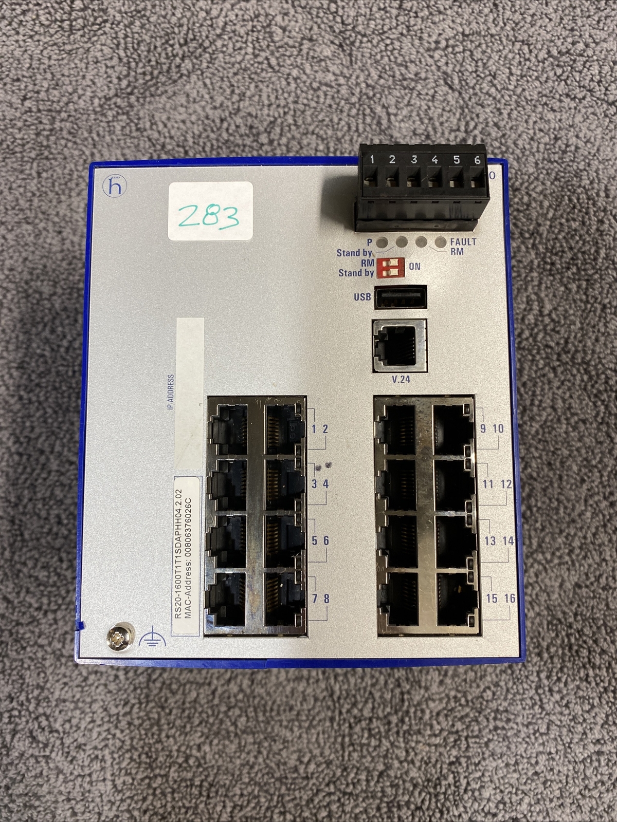 HIRSCHMANN RS20-1600T1T1SDAUHH ETHERNET RAIL SWITCH 16 PORT 9.6-60VDC