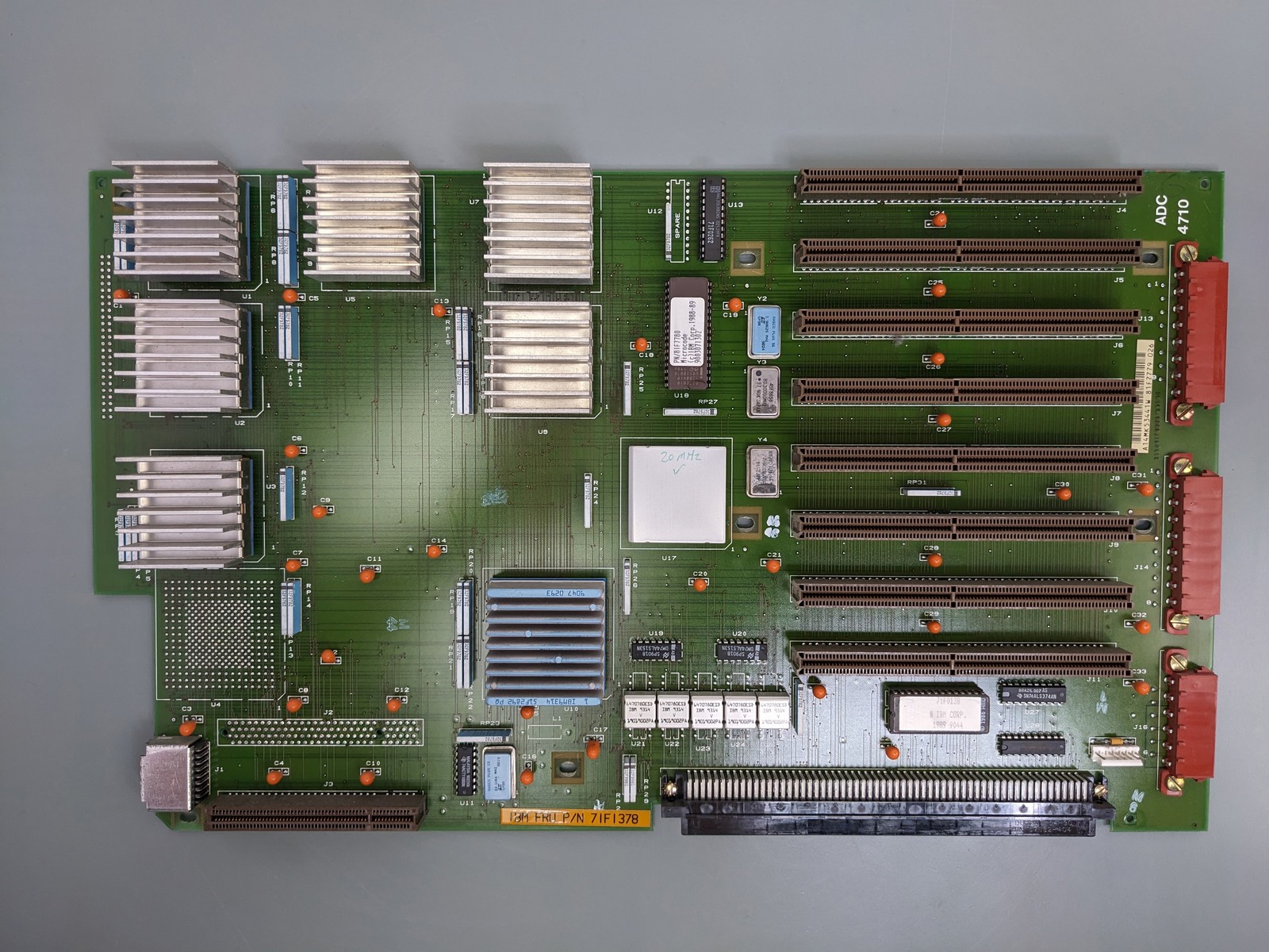 IBM RS/6000 7013 520 20MHz 71F1378 ADC 4710 CPU System Motherboard, Fully Tested