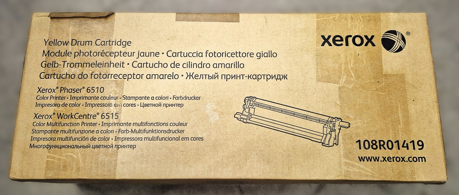 Genuine Xerox 108R01419 Yellow Drum Cartridge Phaser 6510 WorkCentre 6515 Color