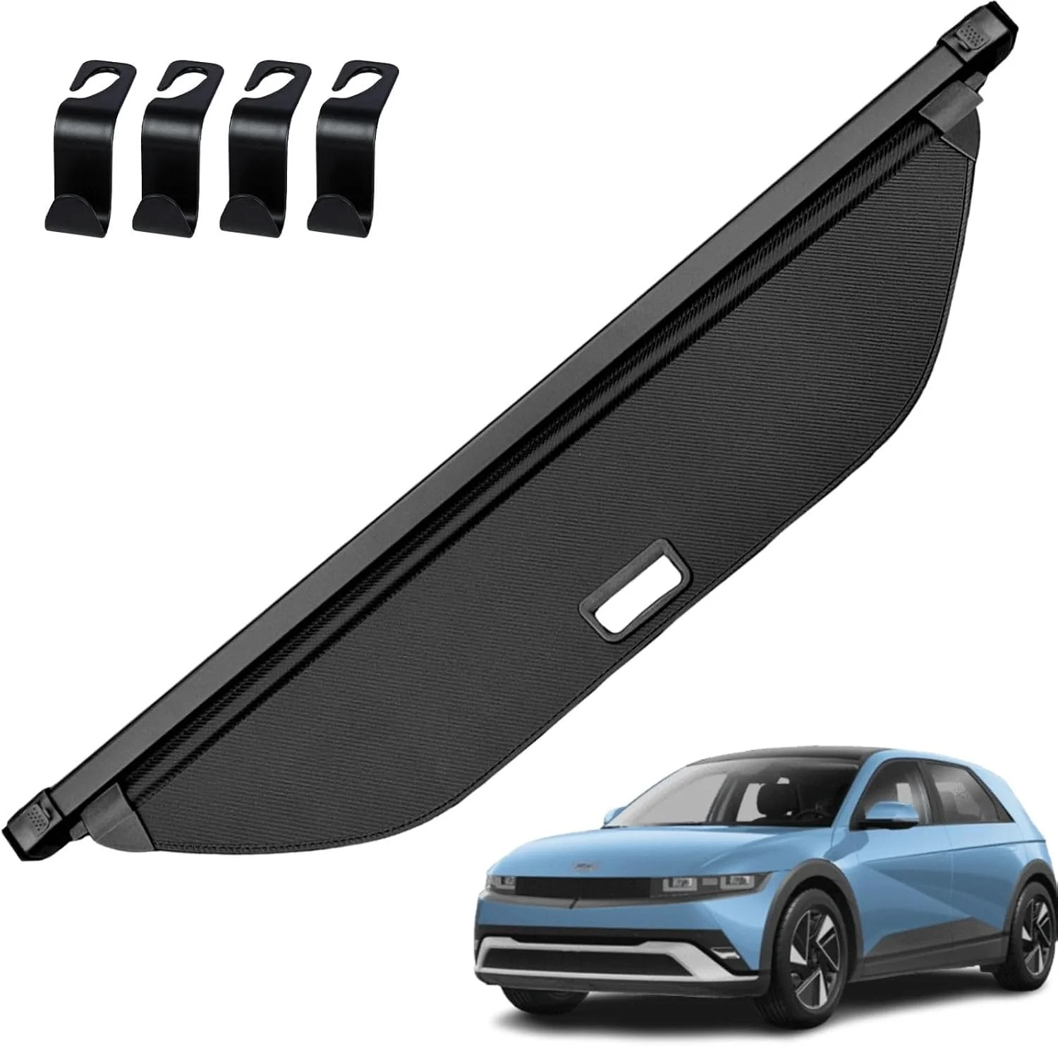 Retractable Cargo Cover for Hyundai Ioniq 5 2026-2022, Carbon Fiber | 4 PCS Head