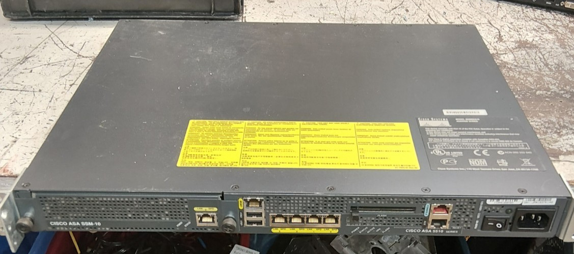Cisco ASA5510- with  ASA-SSM-10 ASA Firewall Adaptive Security Appliance
