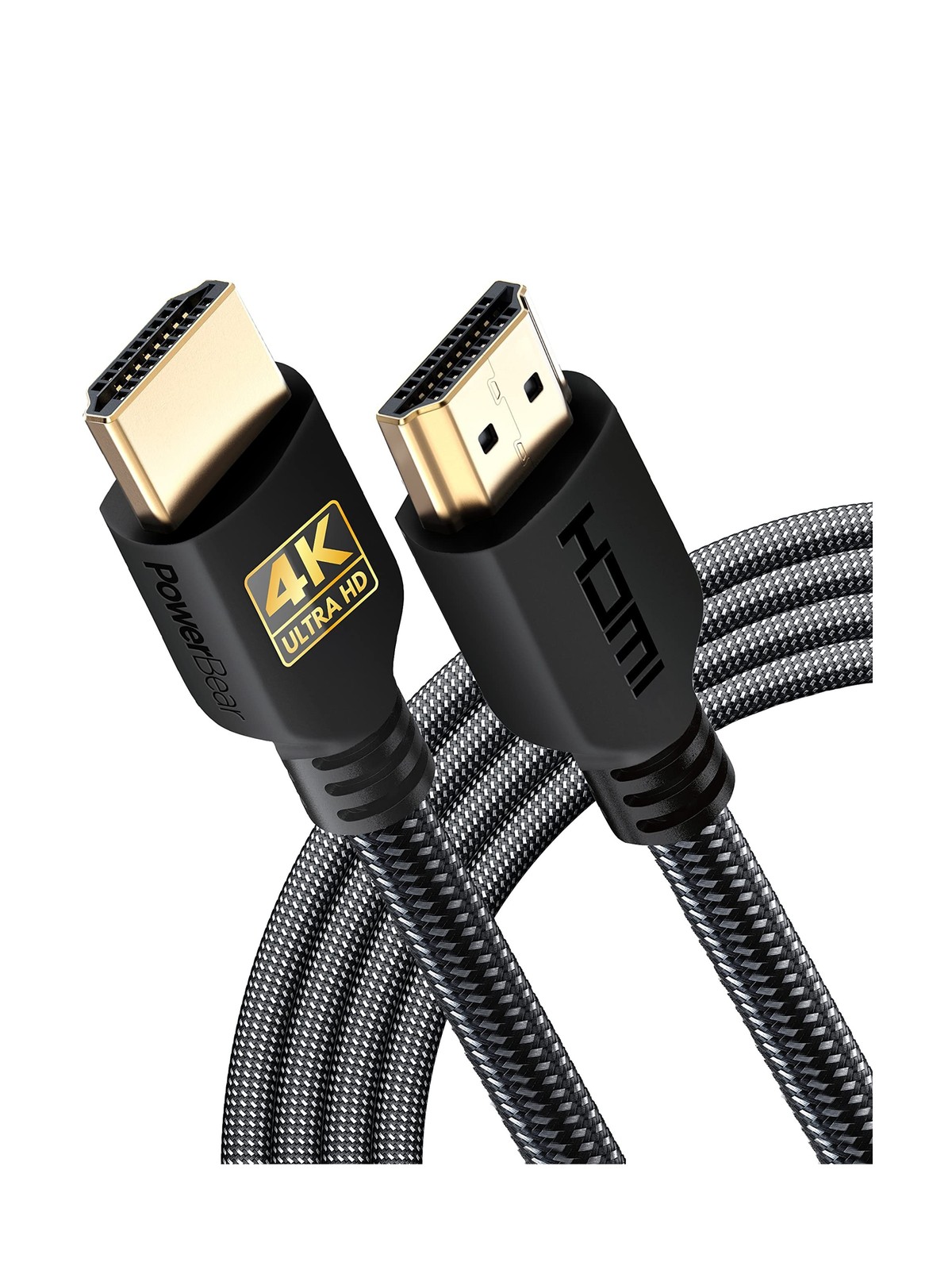 PowerBear 4K HDMI Cable 10 ft [2 Pack] High Speed, Braided Nylo... USA FAST SHIP
