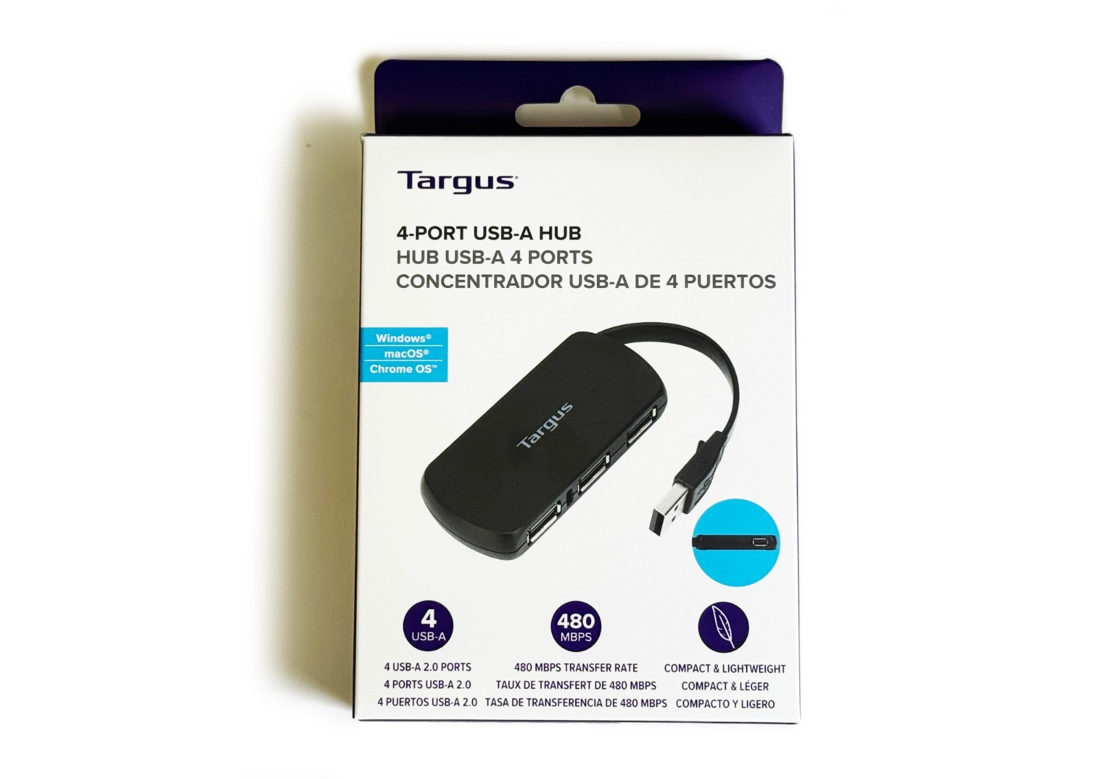 Lot of 10 New Targus 4-Port USB 2.0 Hub Portable ACH214 Windows Chromebook