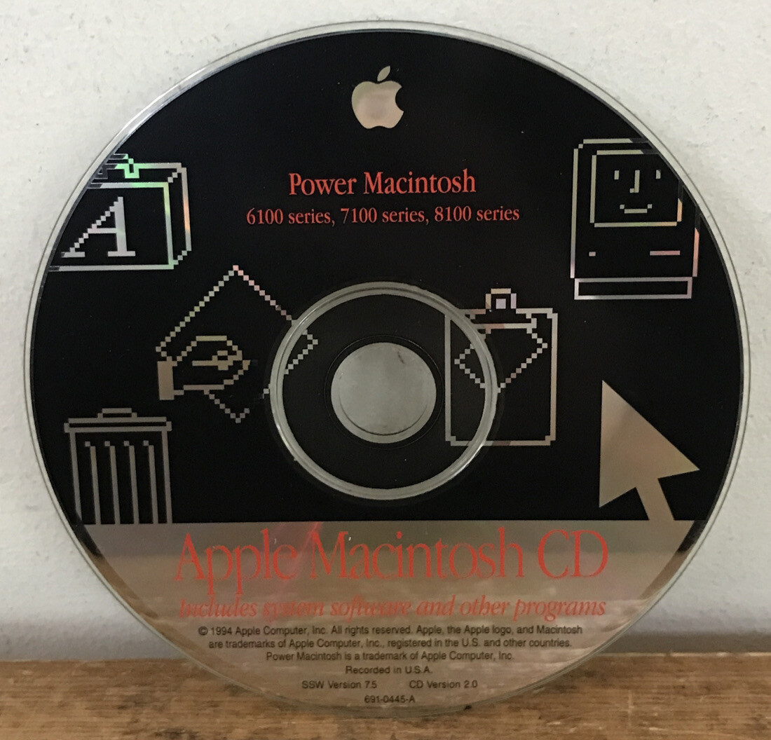 Vtg 1994 Apple Mac Power Macintosh 6100 7100 8100 CD System Software Programs