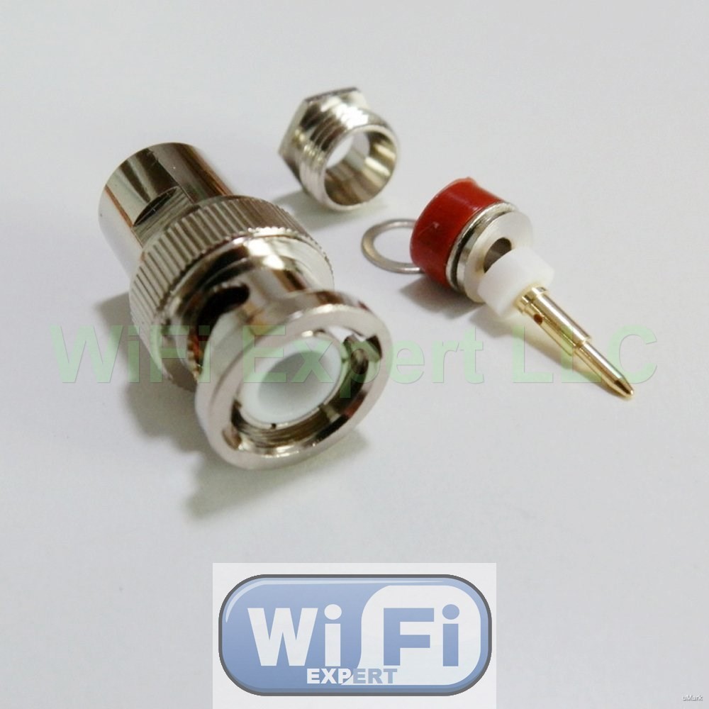 BNC Male Plug Clamp RG58 RG142 LMR195 RG400 RF Coax connector Ships from USA