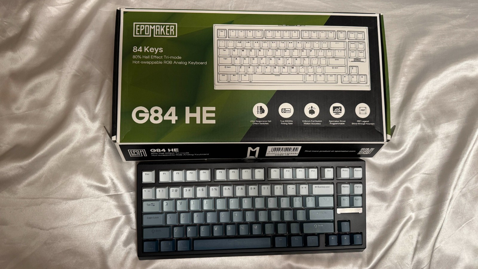 EPOMAKER G84 HE Hall Effect Keyboard (White Blue)