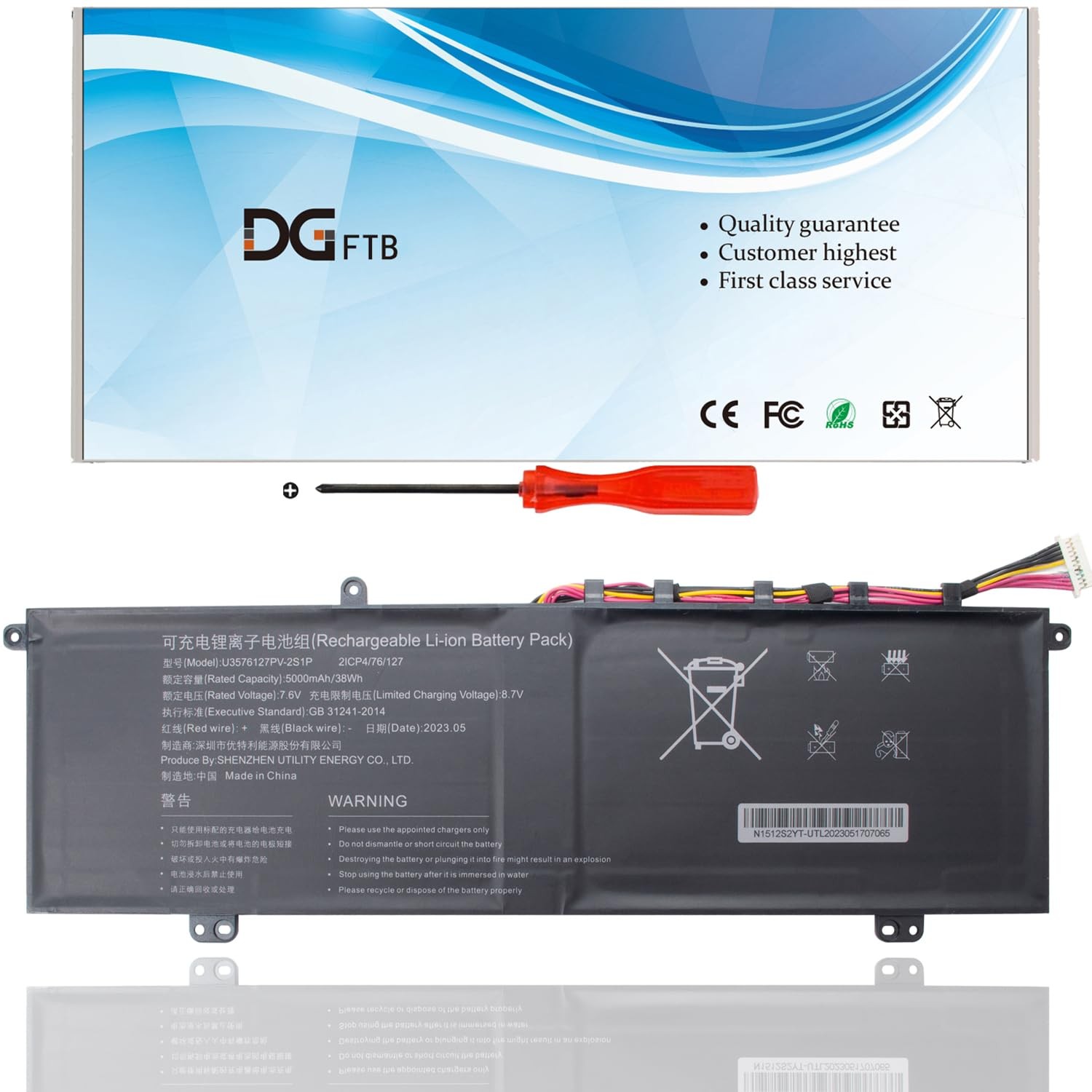 DGFTB U3576127 U3576127PV U3576127PV-2S1P Laptop Battery for Gateway