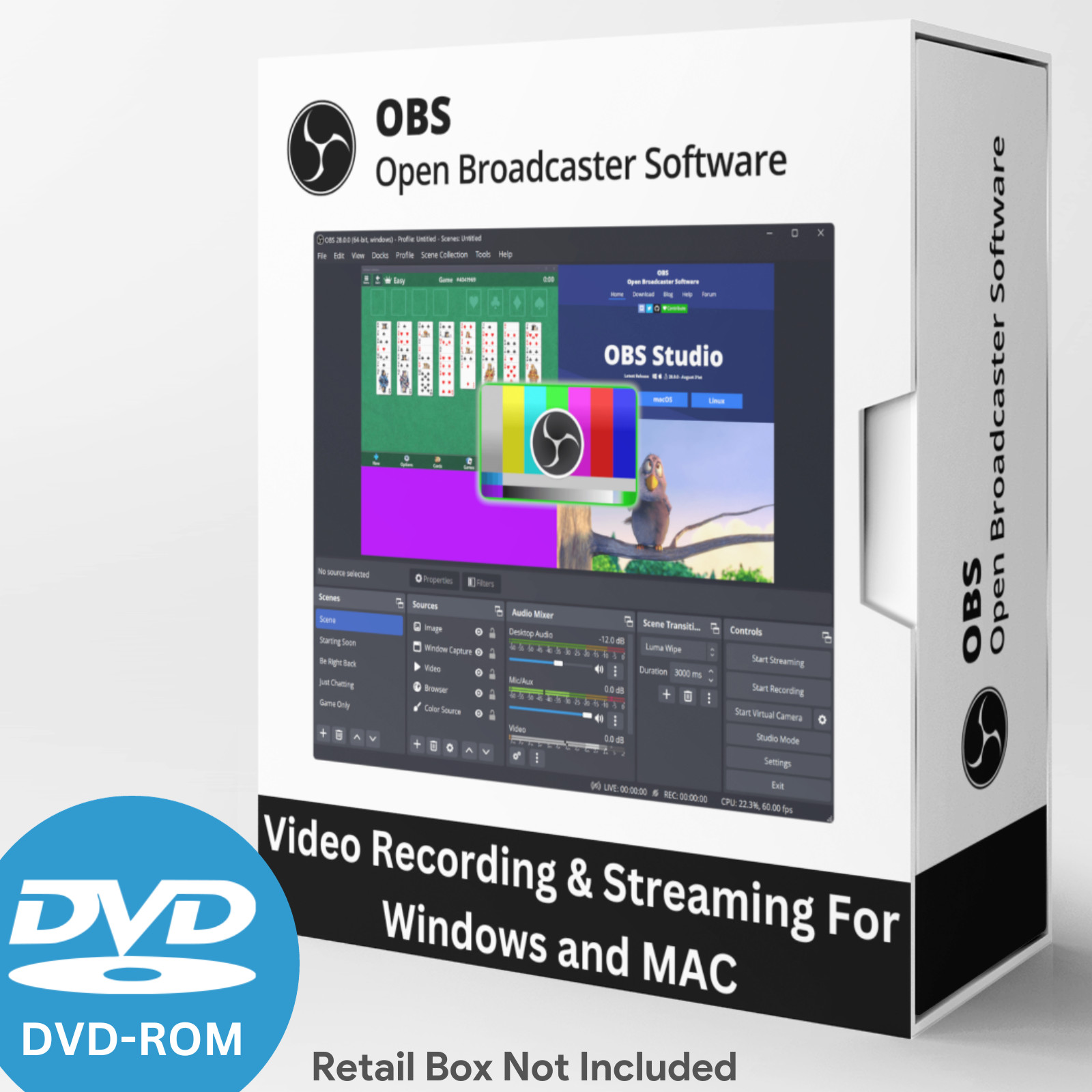 OBS Studio Video Recording | Live Streaming | Screen Recording Software DVD