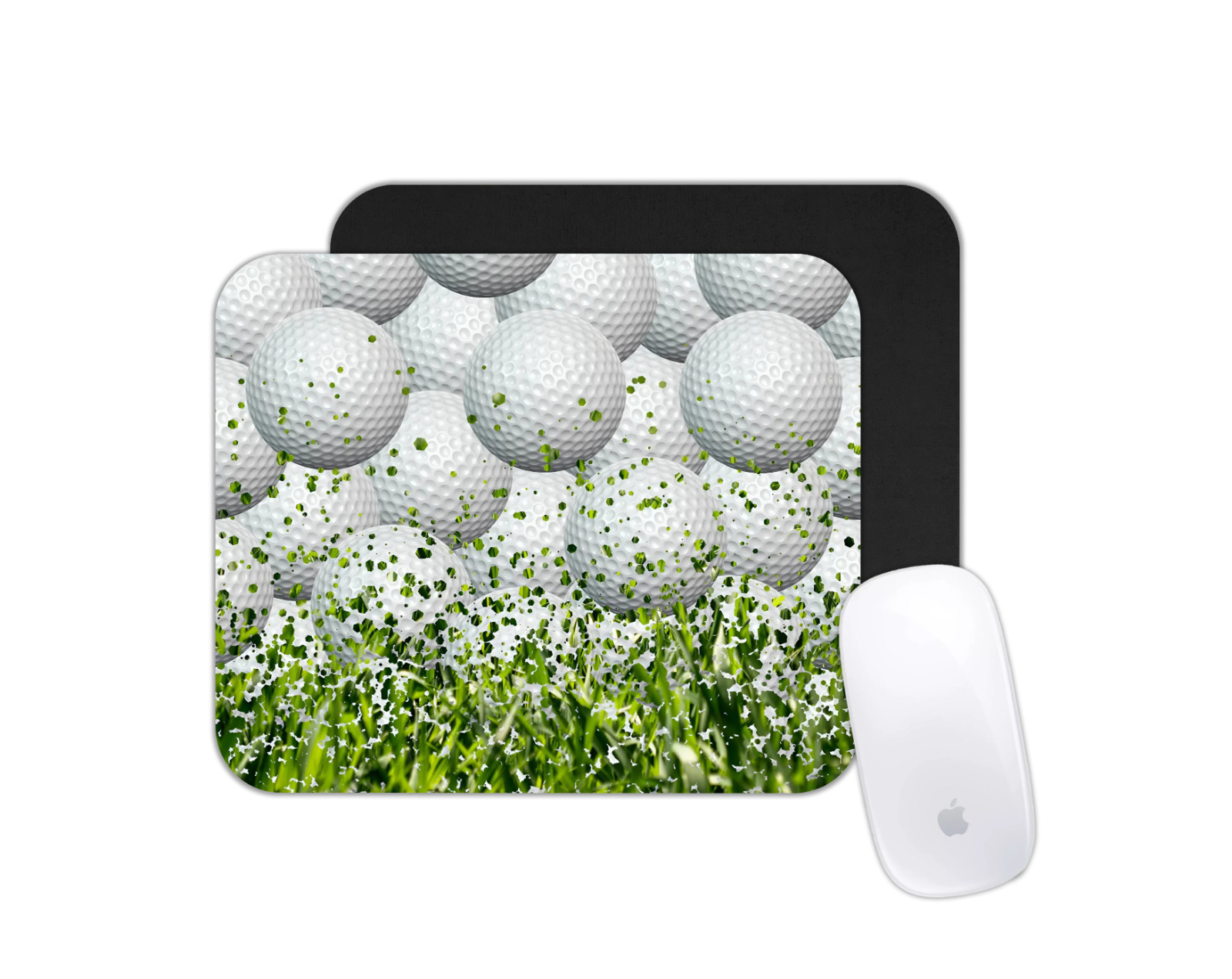 Golf Balls in Grass Mouse Pad | Sports Desk Mat Gift for Golf Fans Office