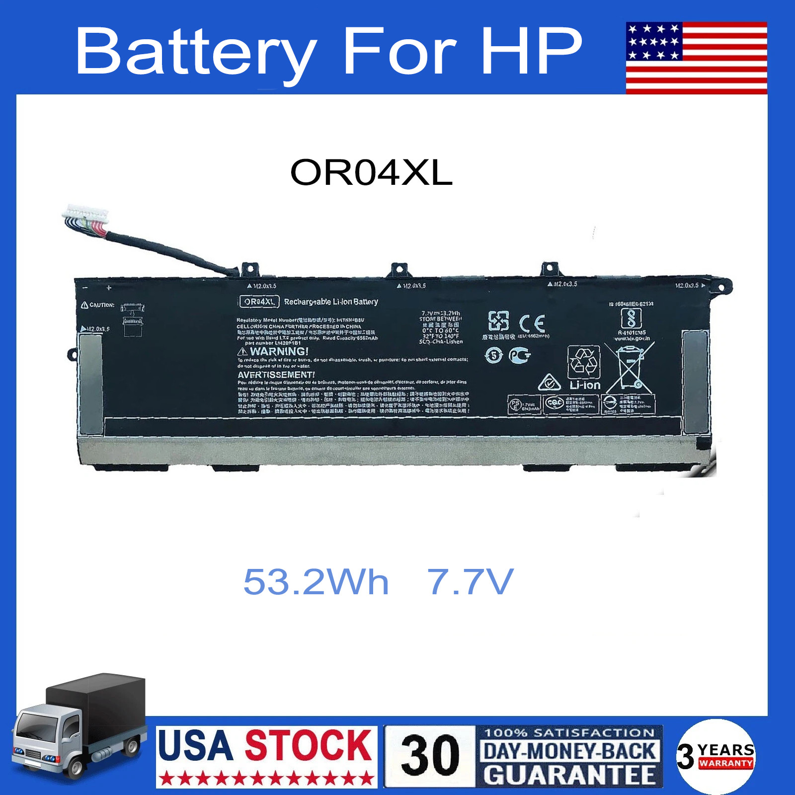 New HSTNN-IB8U OR04XL Laptop Battery For HP EliteBook x360 830 G5 G6 Series US