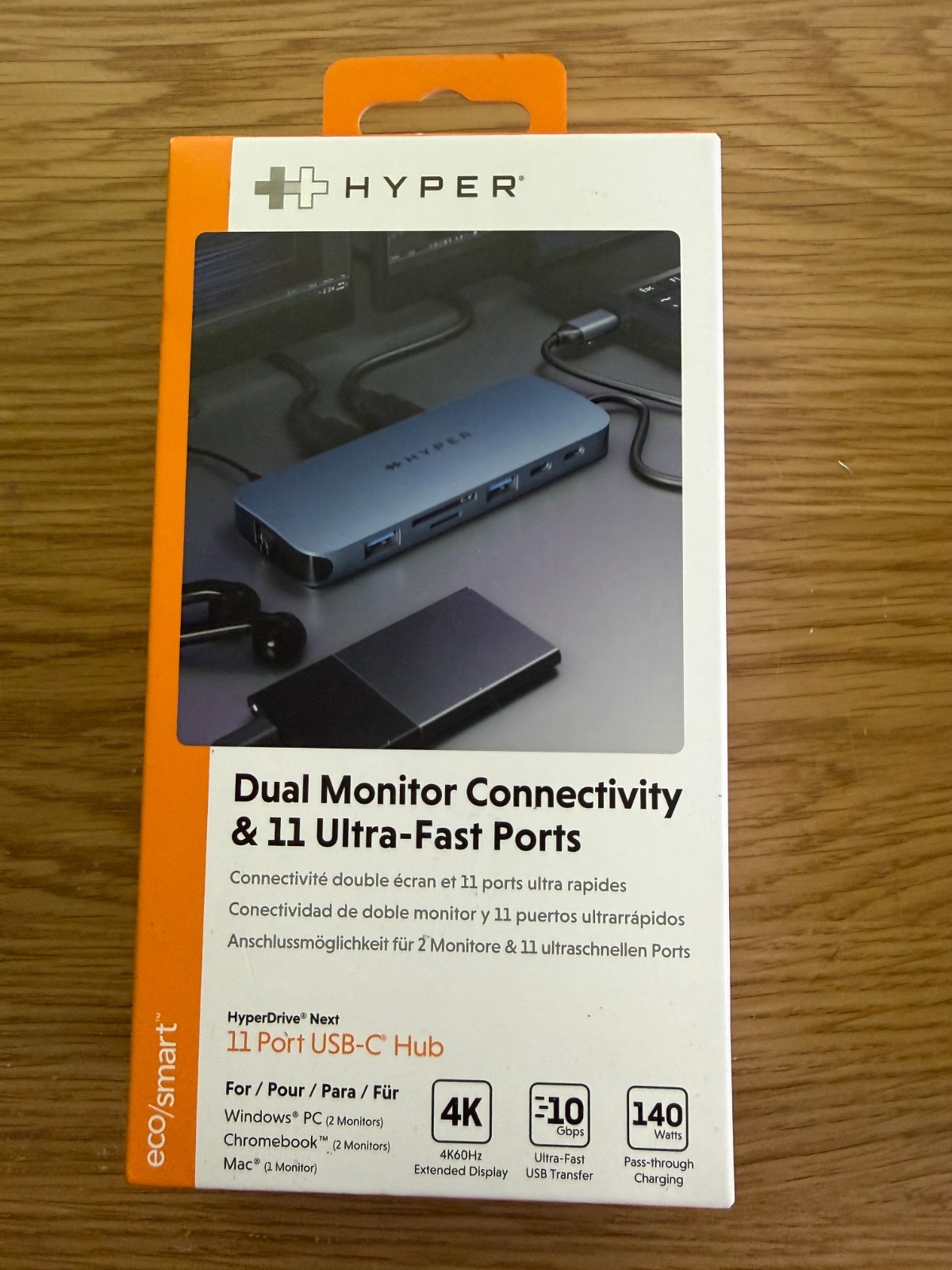 HyperDrive Next 11-Port USB-C Hub Dual 4K60Hz HDMI HD4006GL Open Box