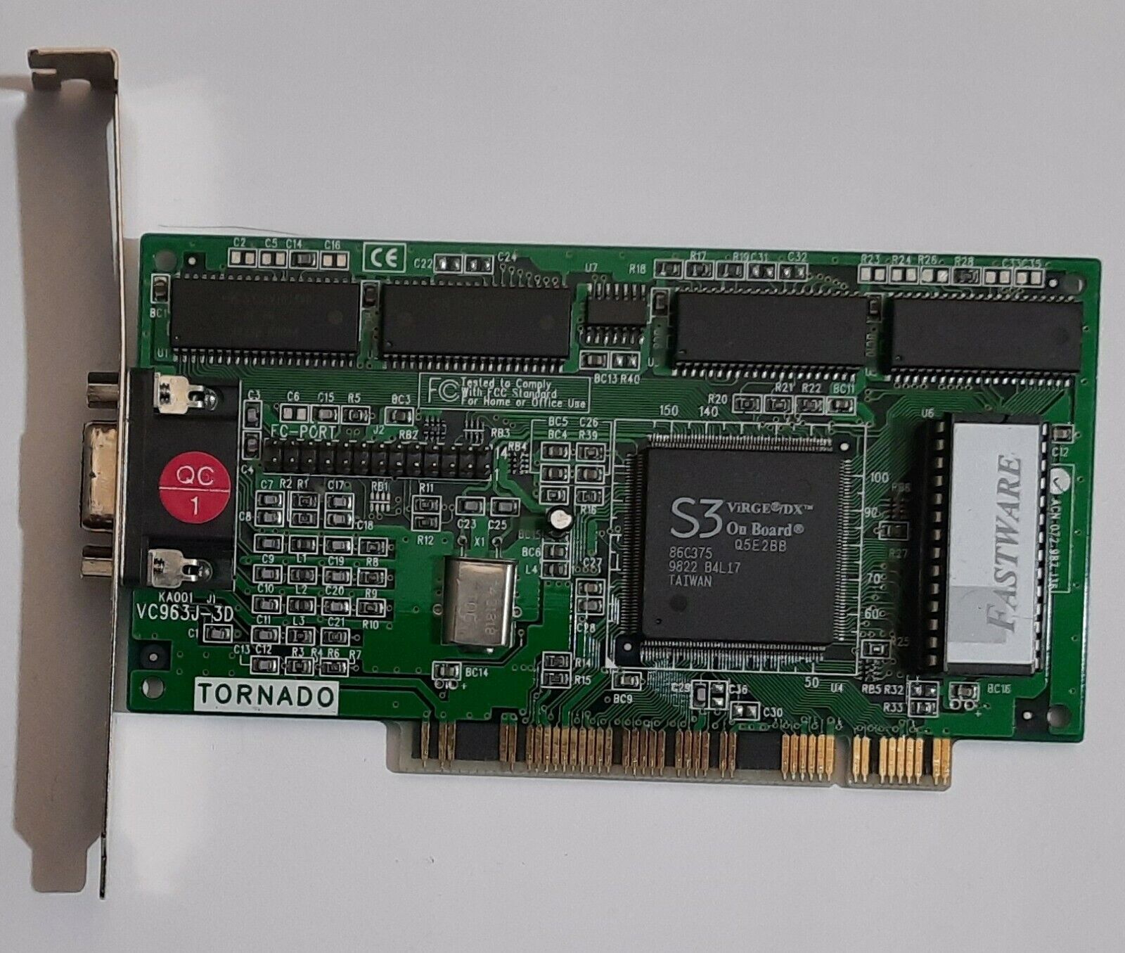 Fastware Tornado PCI Graphics Card (VC963J-D, S3 ViRGE/DX, 4MB, Retro, 1998)
