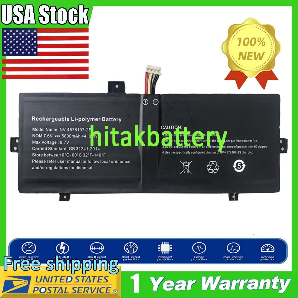 Replacement Battery for Geobook 120 IOTA_FLO/64GB NV-3379107-2S/4578107-2S 7.6V