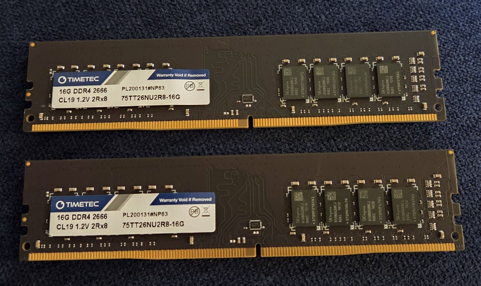 Timetec 32GB (2x16GB) DDR4-2666 PC4-21300 288-Pin DIMM Non-ECC 75TT26NU2R8-16G
