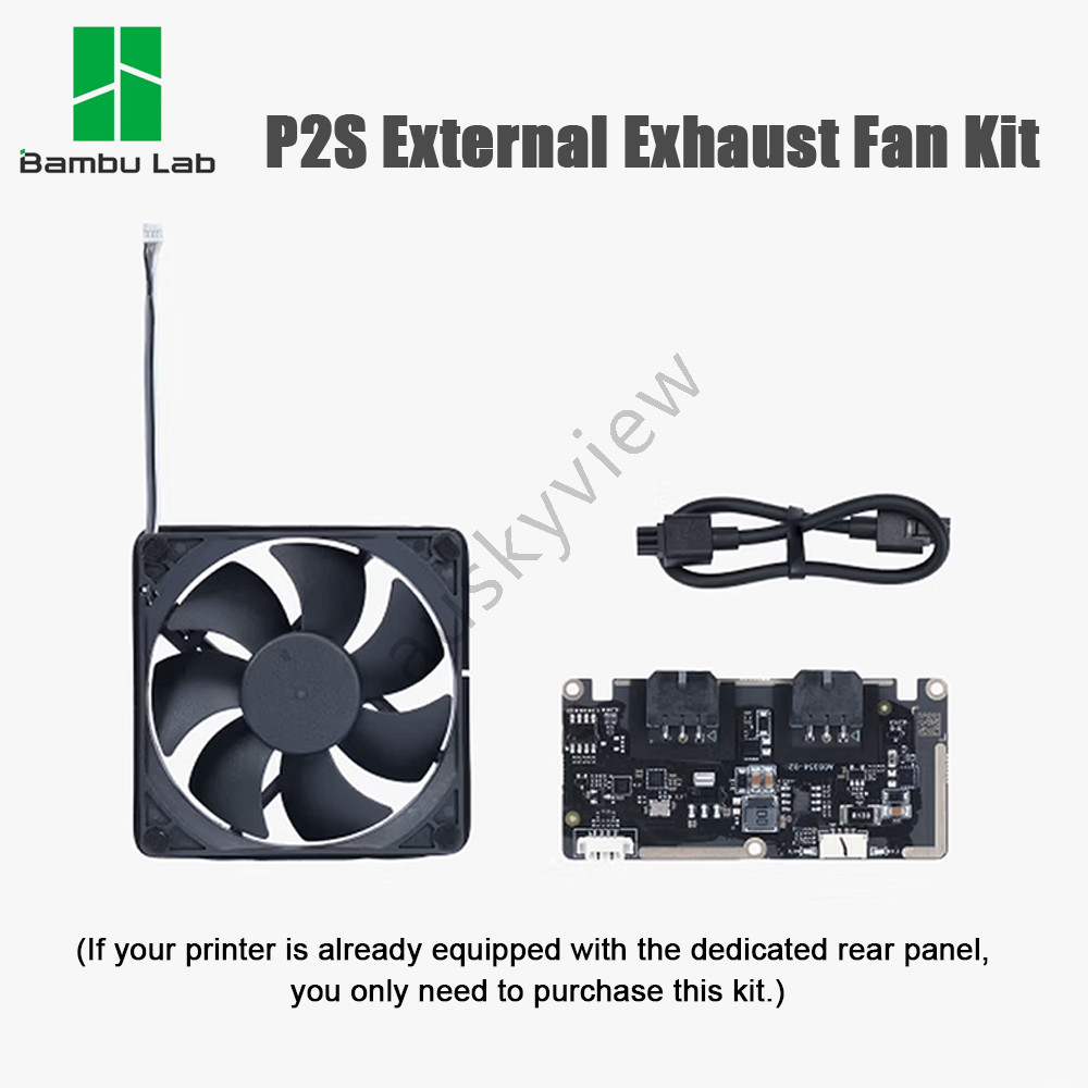 Original Bambu Lab External Exhaust Fan Kit for Bambu Lab P2S 3D Printers