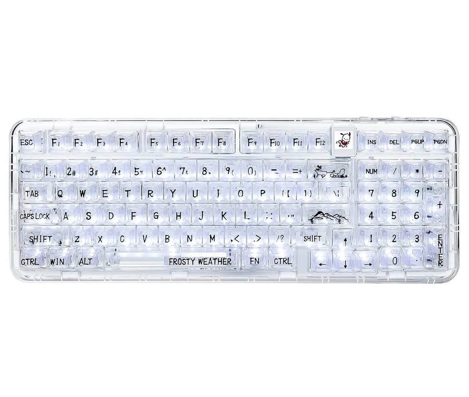 CoolKiller CK98 Transparent Mechanical Keyboard with OLED Display
