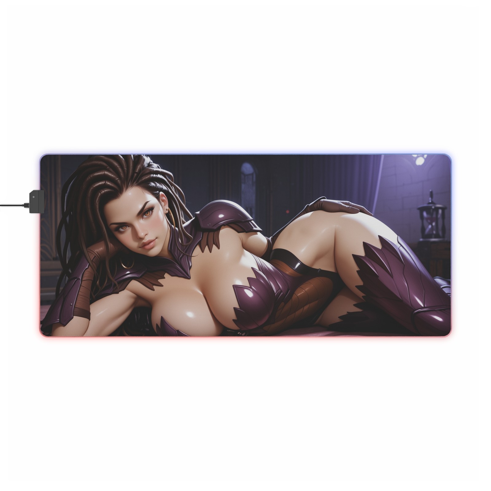 Sarah Kerrigan RGB LED Desk Mat – StarCraft Queen, Huge HD Gaming Mouse Pad