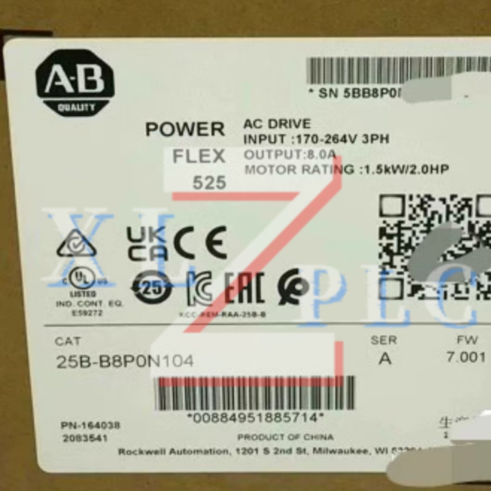 1PCS NewAllen-Bradley  25B-B8P0N104  Frequency Converter  In Box*