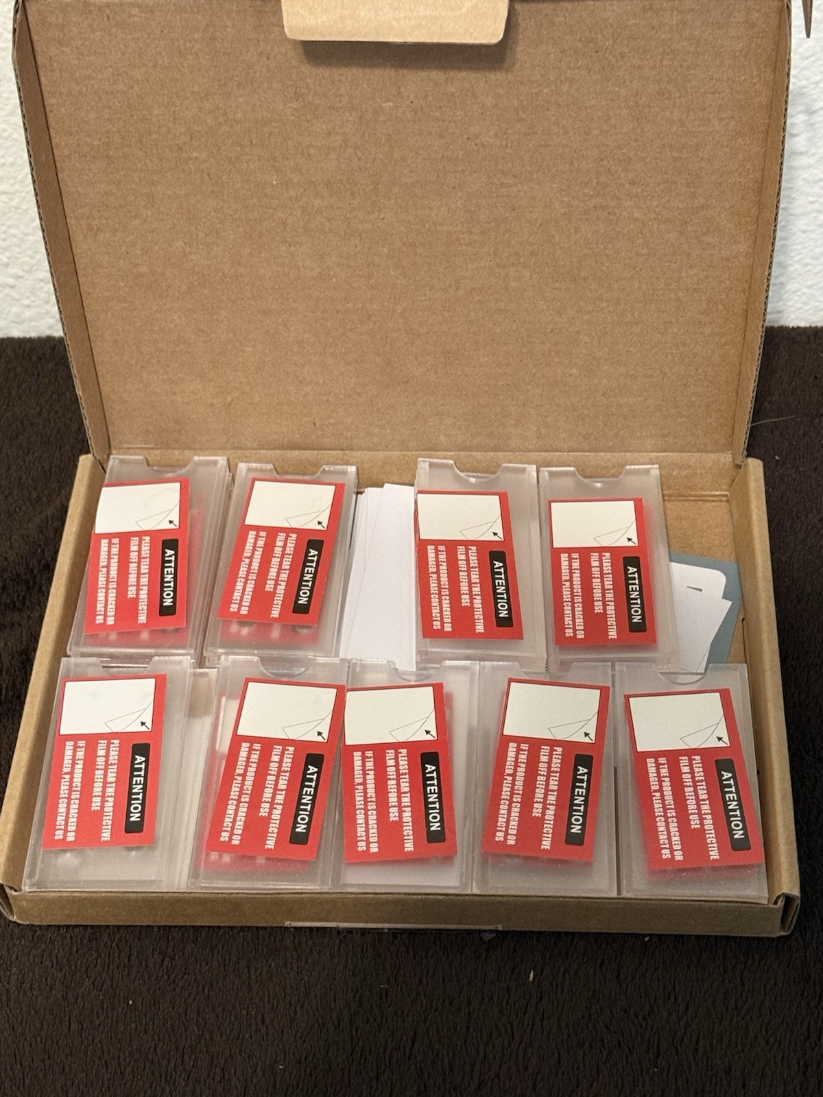 Acrylic Label Holder Magnetic 1.25x3 Inch 18 Pack with Self-Adhesive for Wood