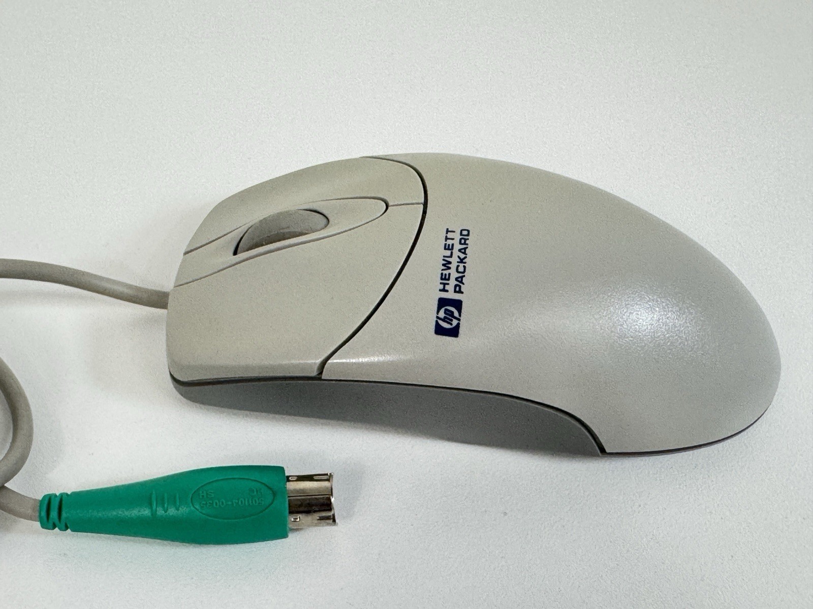 HP Hewlett Packard M-S48 5183-9012 Vintage PS/2 Ball Mouse Gray OEM