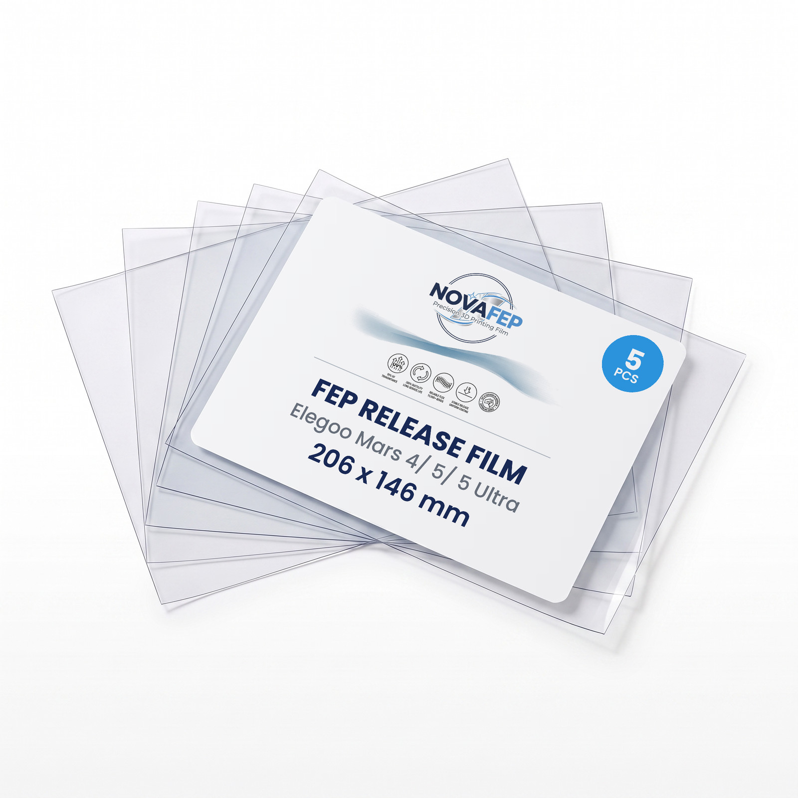 Release Film for Elegoo Mars 4 / 5 / 5 Ultra (206 × 146 mm) – FEP, PFA (nFEP) or