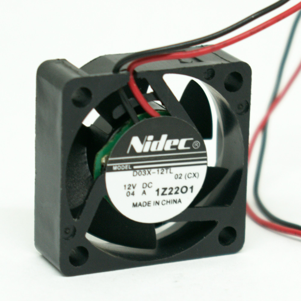 100pcs Nidec D03X-12TL 30x30x10mm 3010 12V 0.4A 2pin 5 Blades DC Brushless Fan