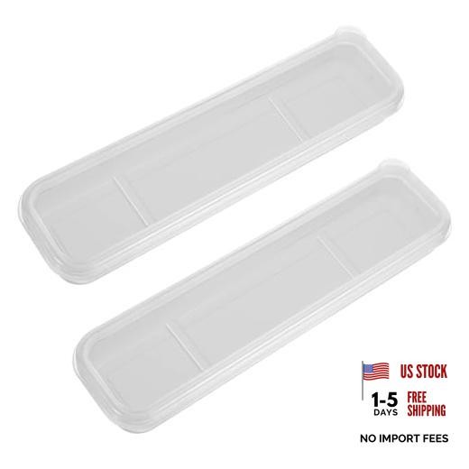 Utensil Holder for Lunch Box, 2 Pcs Clear Utensil Case Portable Flatware Box