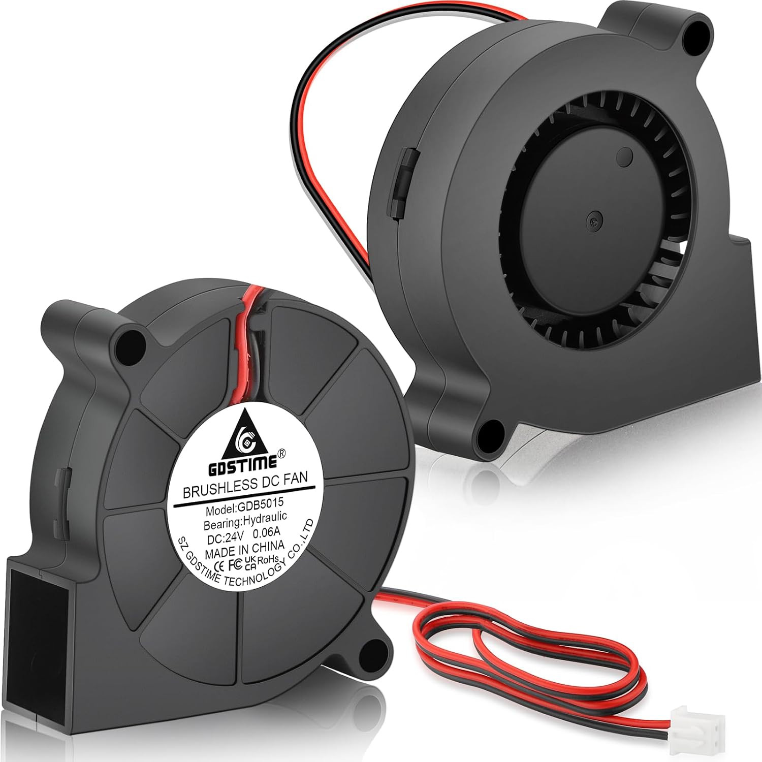 5015 Blower 24V 2-Pin 50Mm X 15Mm Turbine Turbo Cooling Fan 2-Pack