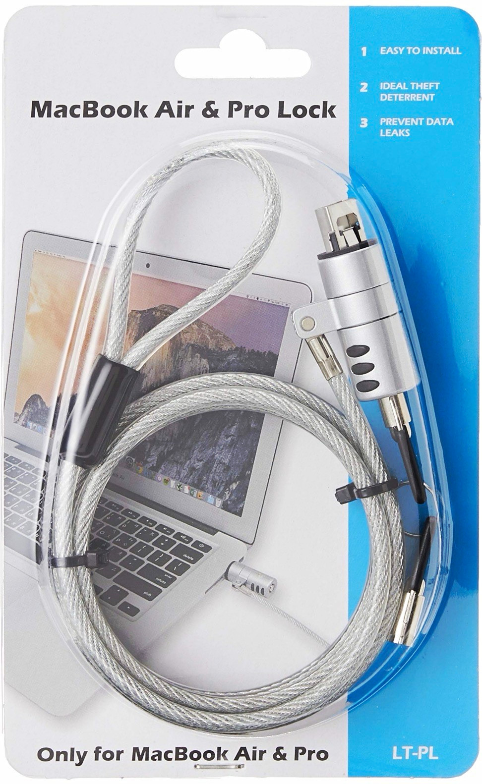 MacBook Air & Pro Lock Locking Cable Laptop Security Anti-Theft Lock Kit LT-PL 
