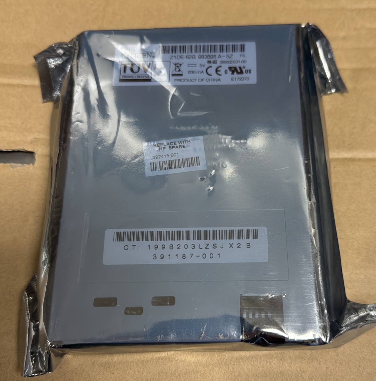 Vintage Citizen TUV Z1D Z1DE-62A 667680 3.5" Floppy Disk Drive Sealed COMPAQ