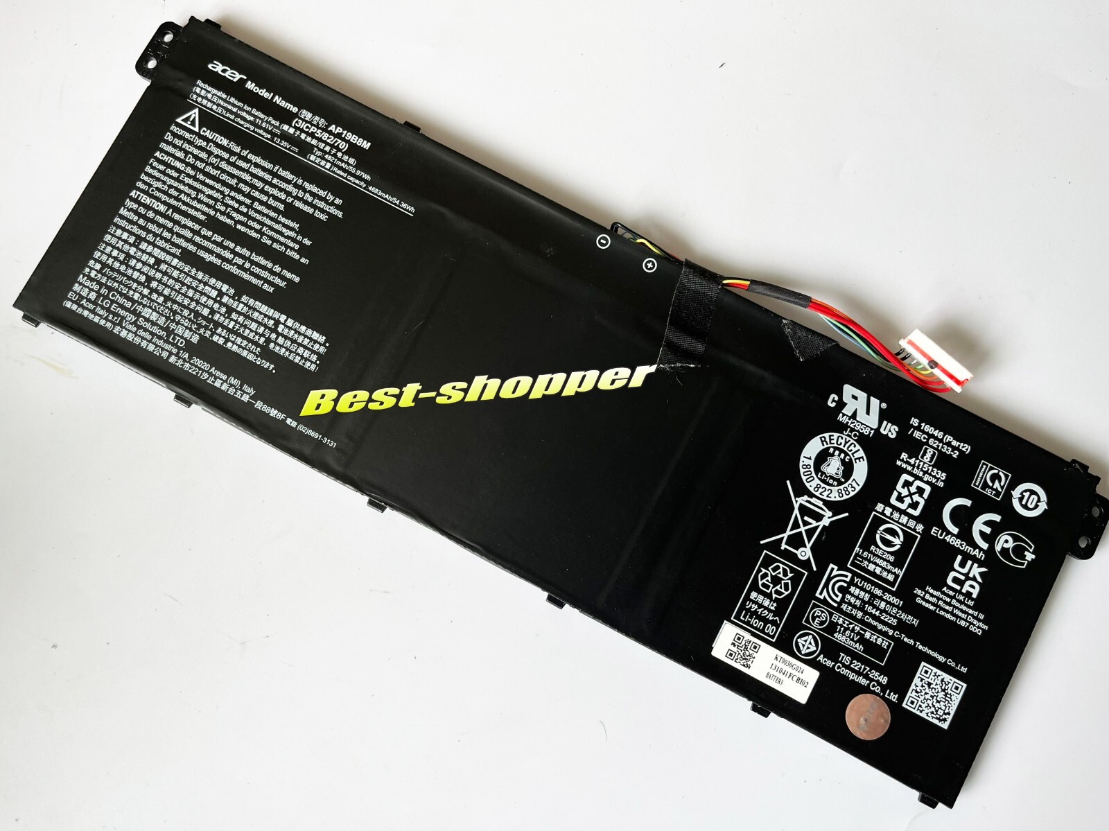 USA New Genuine AP19B8M KT.0030G.024 Acer Chromebook Vero 514 CBV514-1H Battery