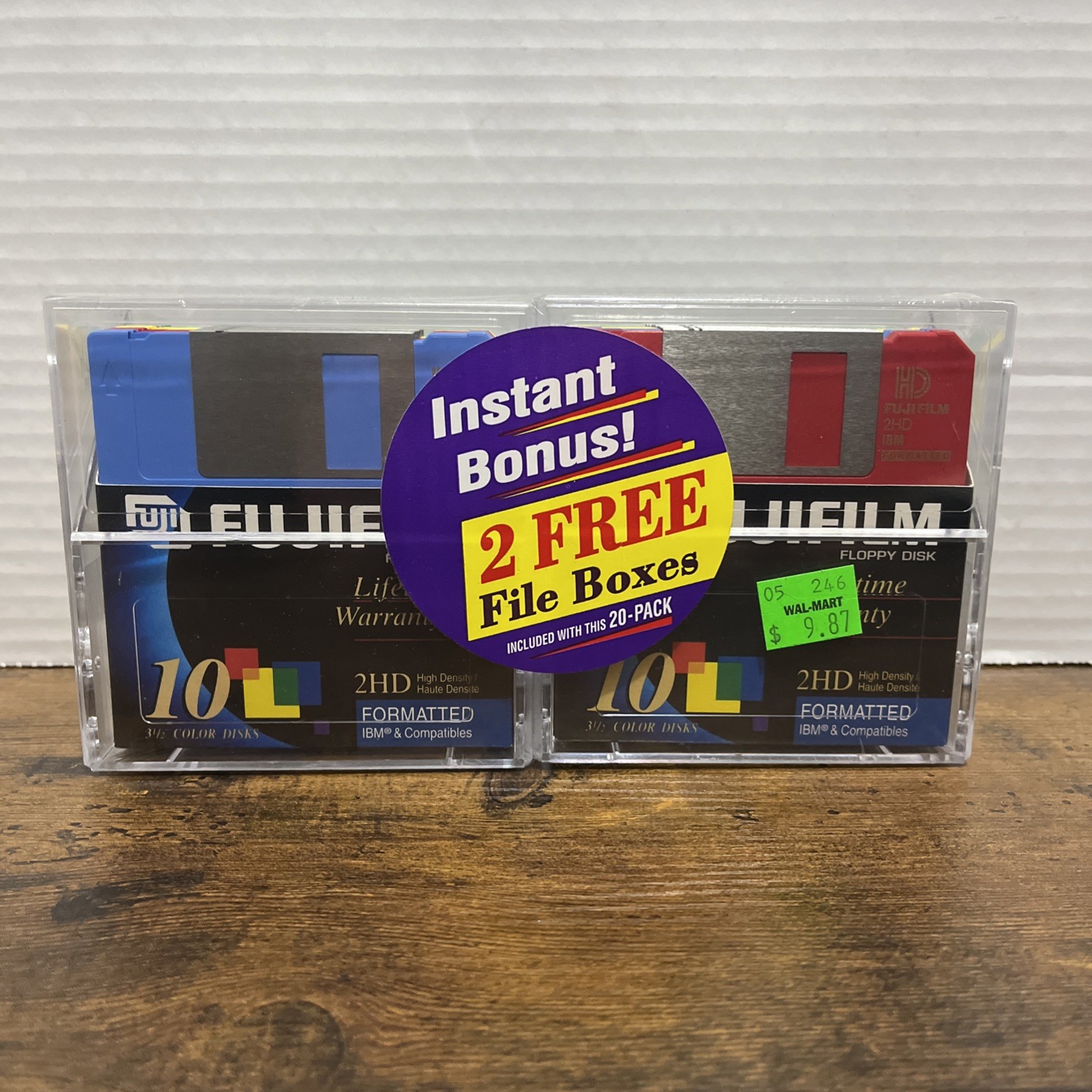Fujifilm 2HD High Density 3.5" Floppy Disk 20 Pack Retail Sealed Colored 1.44 MB