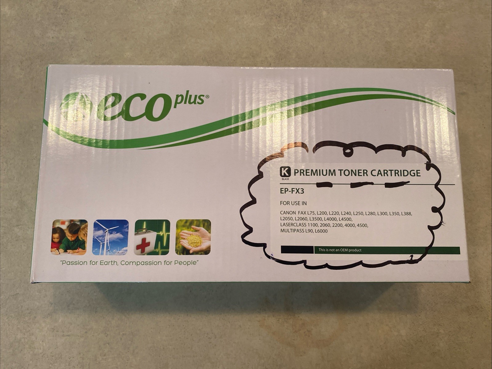 ECO PLUS - Premium Toner Cartridge - Black EP-FX3 Open Box