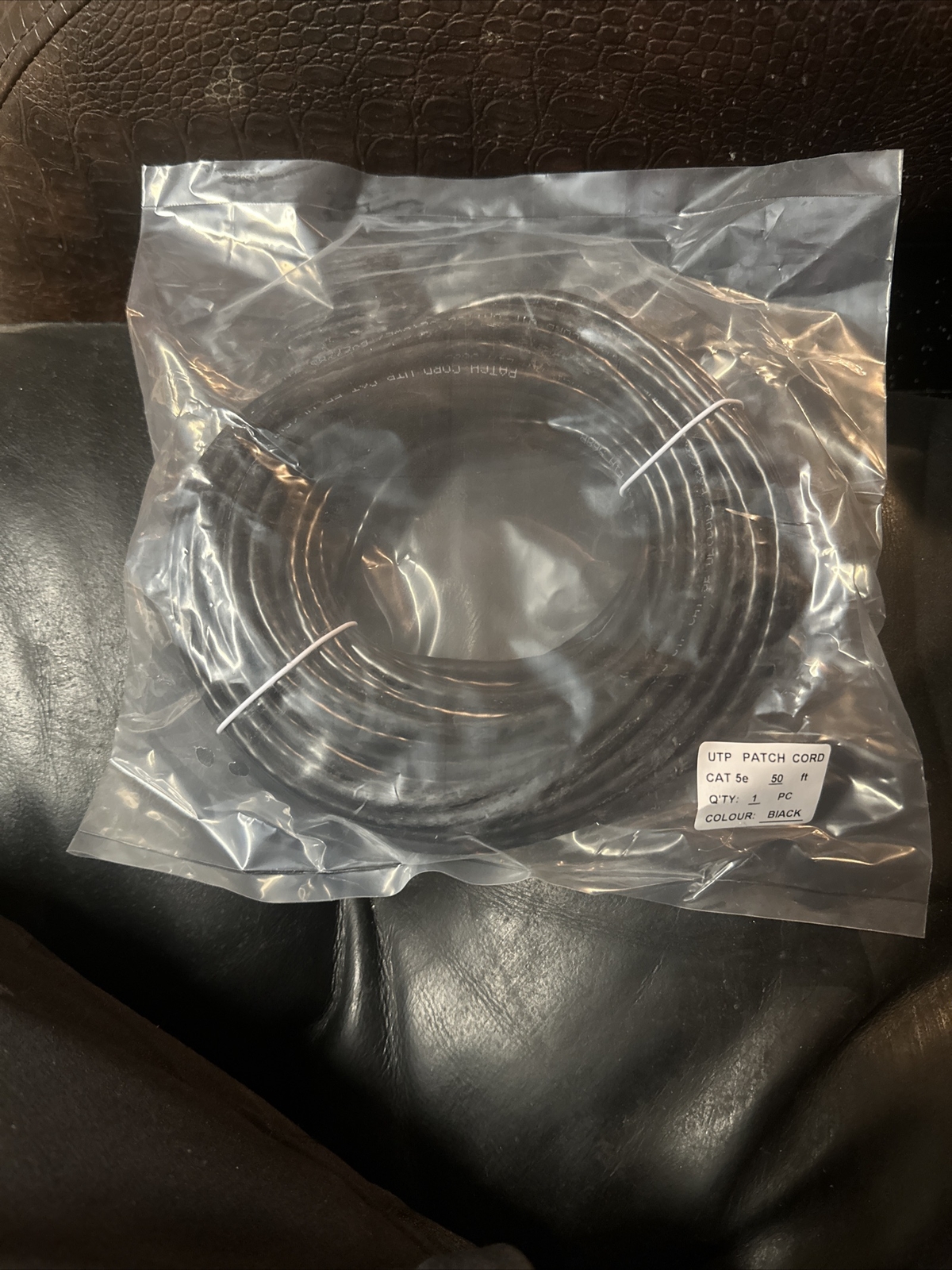 UTP Patch cord Cat 5e 50ft 25 PCS Black