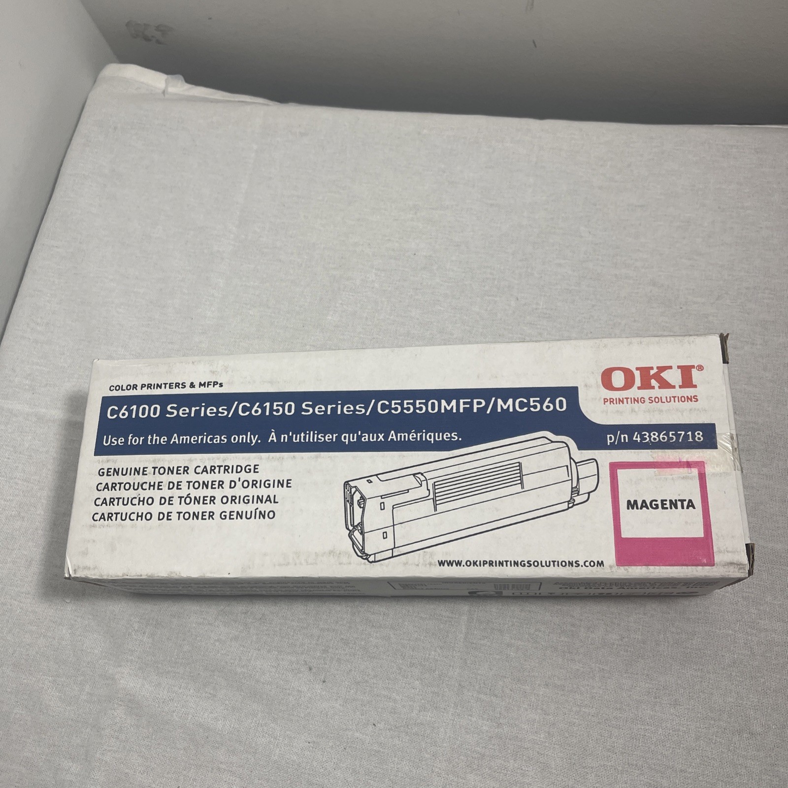OKI Genuine Magenta Toner Cartridge 43324420 Original C6100 C6150 C5550MFP *NEW*