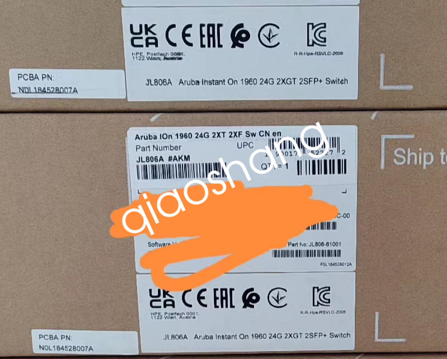 1PCS Aruba IOn 1960 24G 2XT 2XF SW CN en JL806A switch new via FedEx or DHL