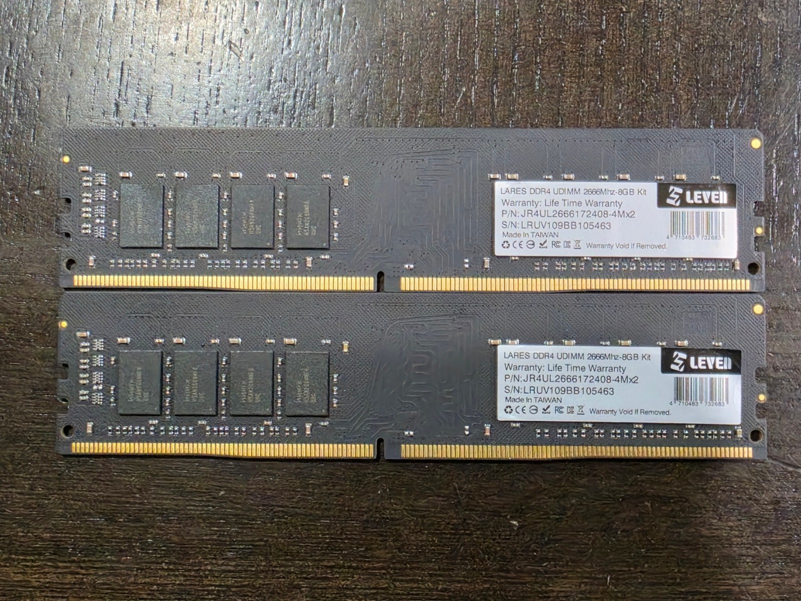 Leven Lares DDR4 UDIMM 2666mhz 8GB Kit - (2 x 4GB) Memory RAM Desktop