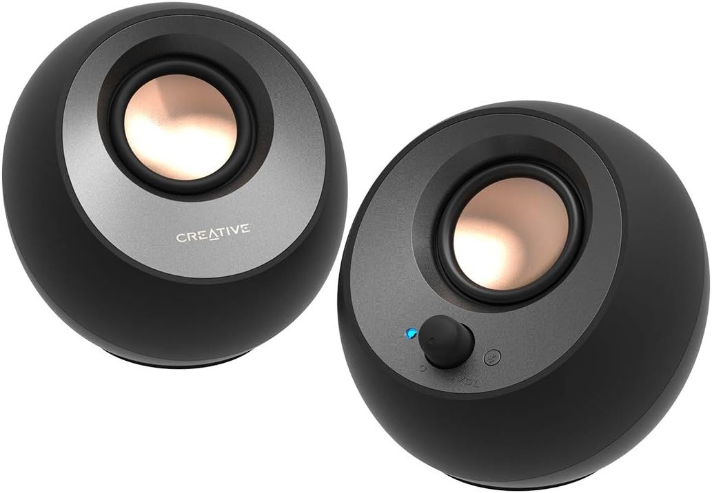 Creative Pebble V3 2.0 USB-C Desktop Speakers Bluetooth 5.0 Black Audio System