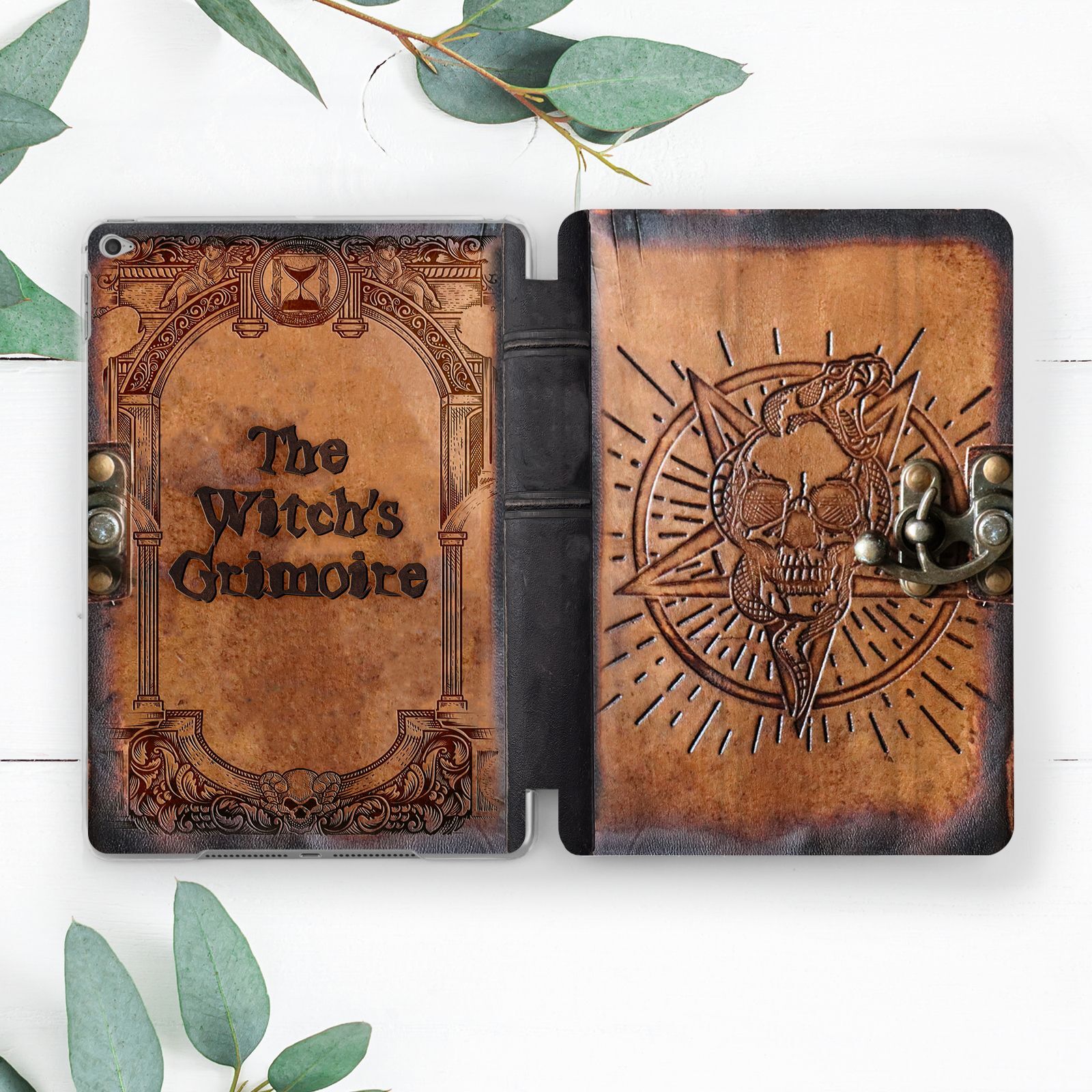 Old Book Witch Grimoire Magic Case For iPad 10.2 Pro 12.9 11 9.7 Air 4 5 Mini