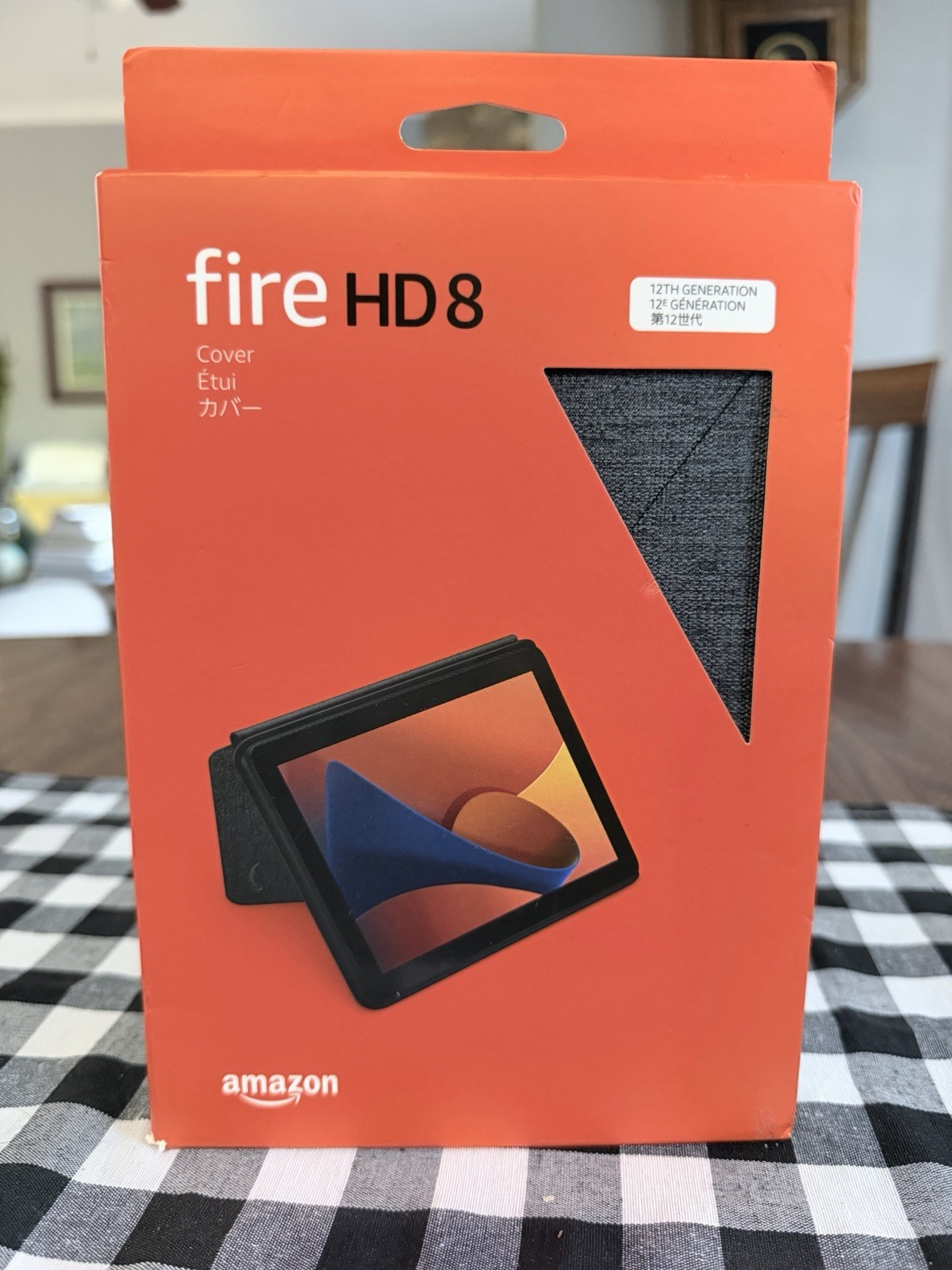 NEW Genuine Amazon Fire HD 8 Tablet Cover (12th Gen), Black/Gray