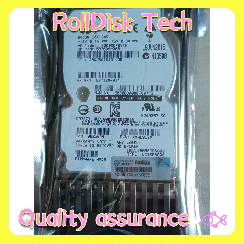 New HP 900GB 2.5" Hard Drive C8S59A MSA 6G SAS 10K DP Ent 730703-001