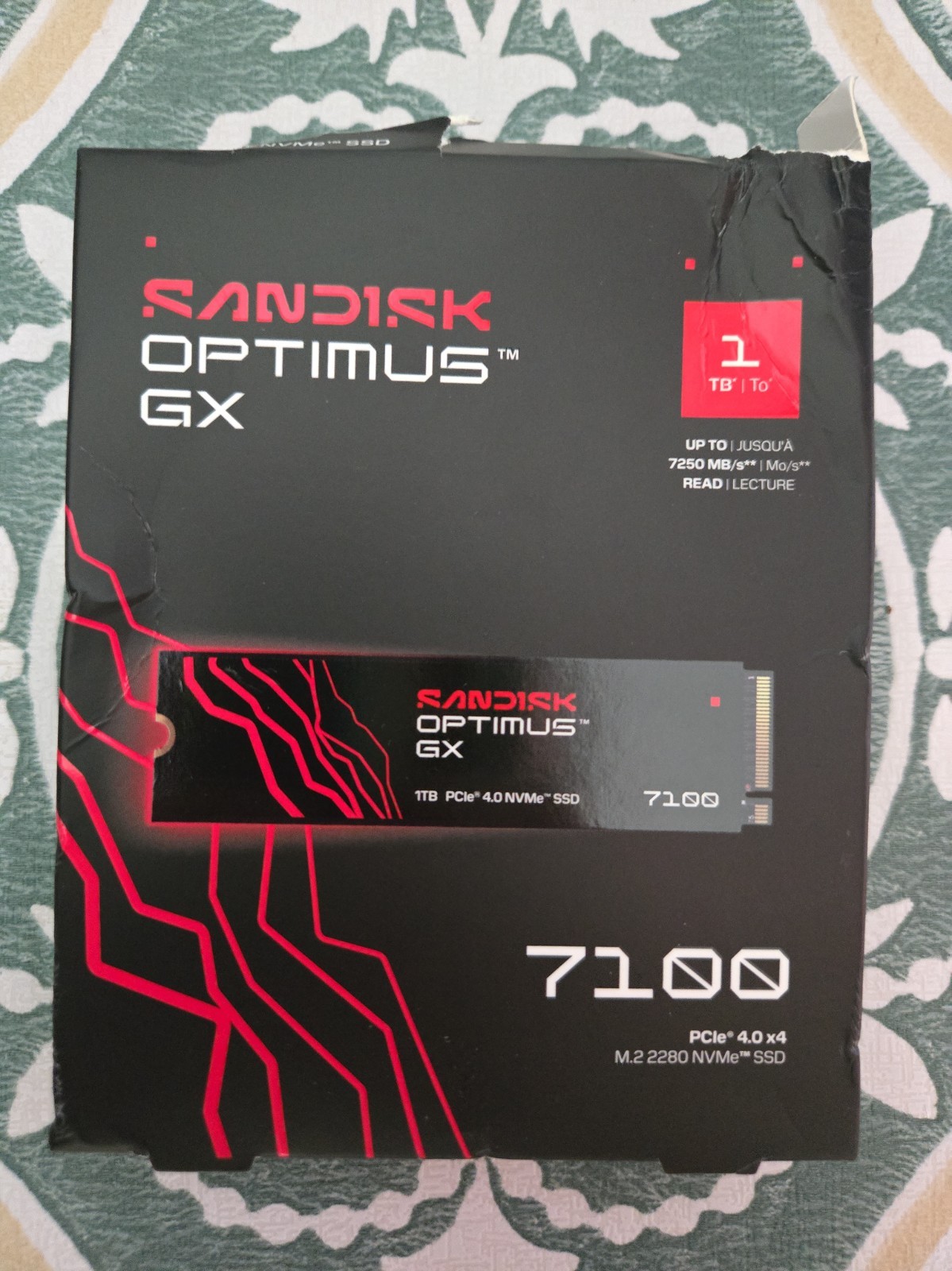Sandisk Optimus GX 7100 1TB PCIe 4.0 x4 M.2 2280 NVMe SSD - Open Box