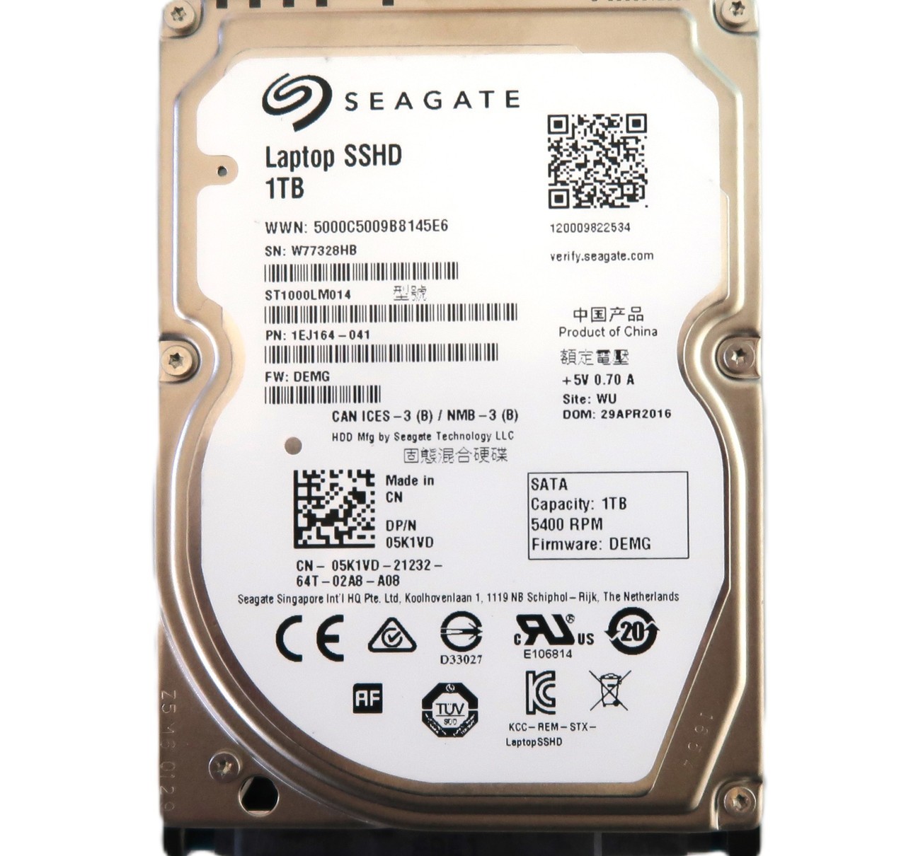 Seagate ST1000LM014 1EJ164-041 DEMG (W77) WU China 1000gb 2.5" Sata HDD 2016