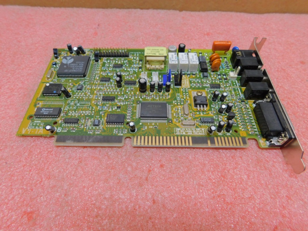 AZTECH SRS 3-D Stereo 16 Bit ISA Audio / Sound Card / Modem -- I38-MMSN855