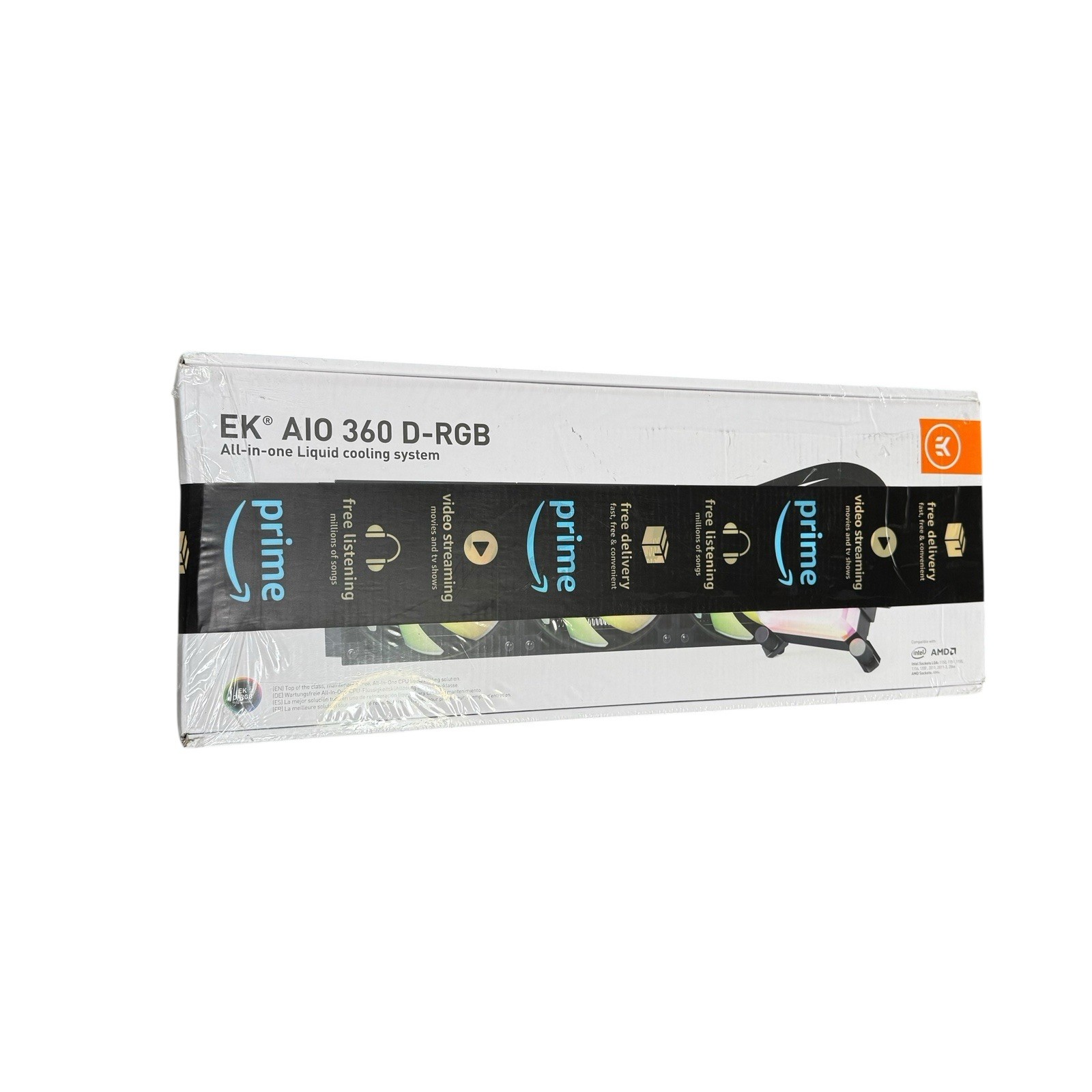 EK AIO 360mm D-RGB CPU Cooler with 120mm Fans for AMD AM4/Intel 115X/1200/2066