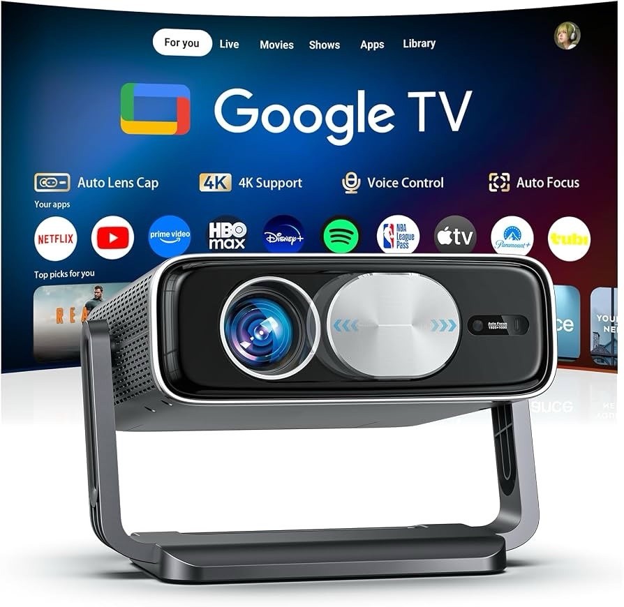 Pemoon Neo X1 Google TV LCD Projector 1080p 3000 Auto Focus Bluetooth - REG $270